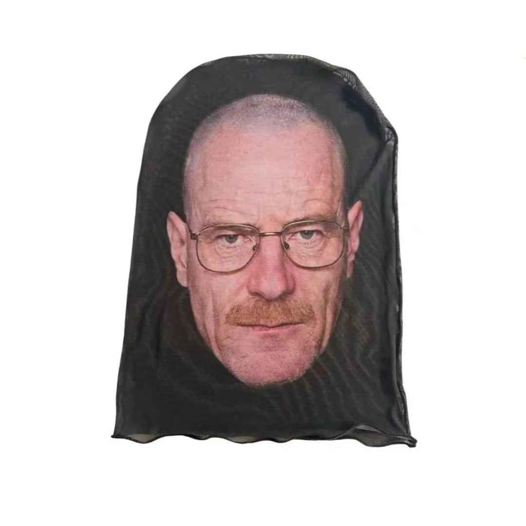 Novelty 3D Graphic Face Balaclava – Funny Celebrity & Pop Culture Printed Full Face Mask, Breathable Windproof Cosplay Neck Gaiter
