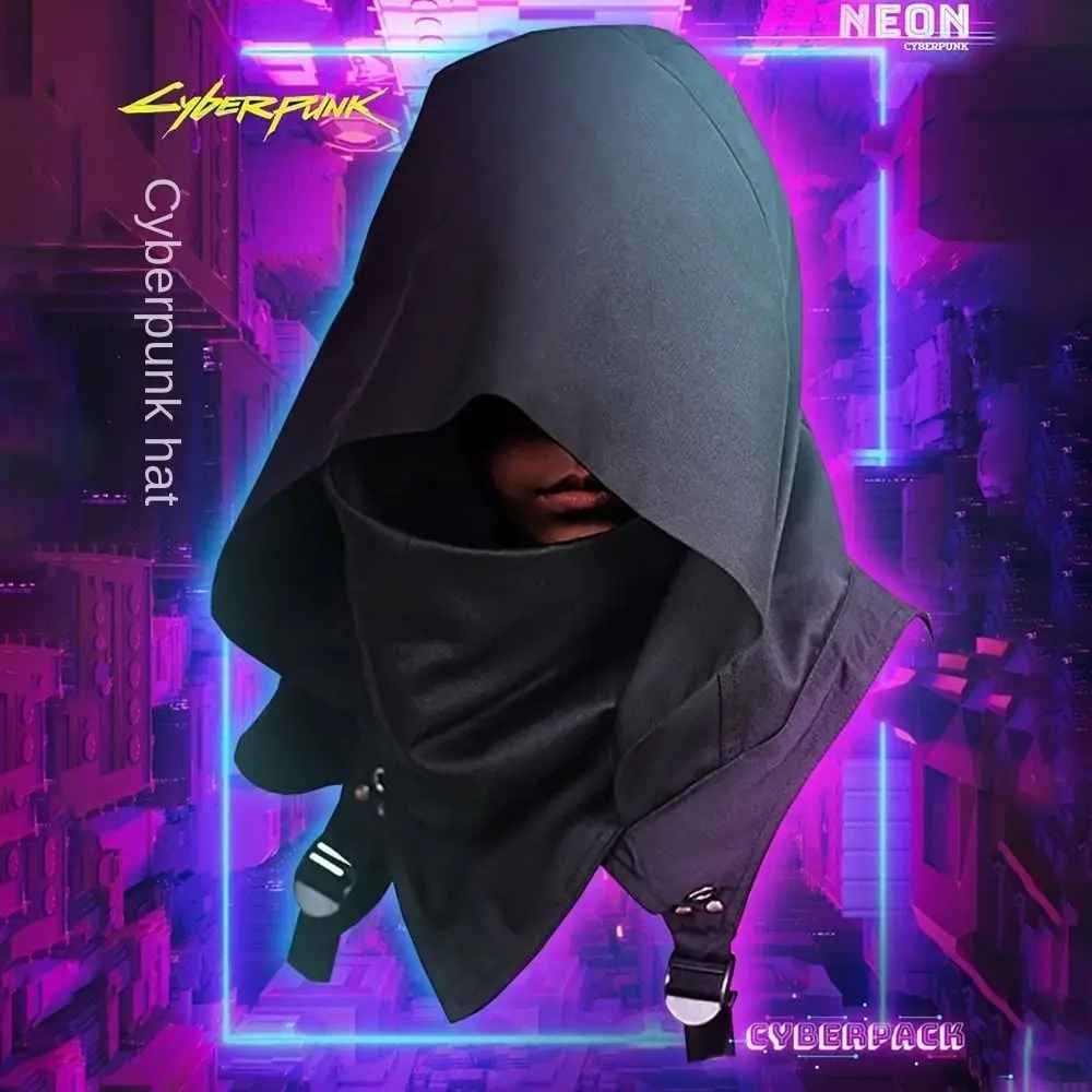Cyberpunk Assassin Hooded Cape – Futuristic Cosplay Cloak for Men & Women
