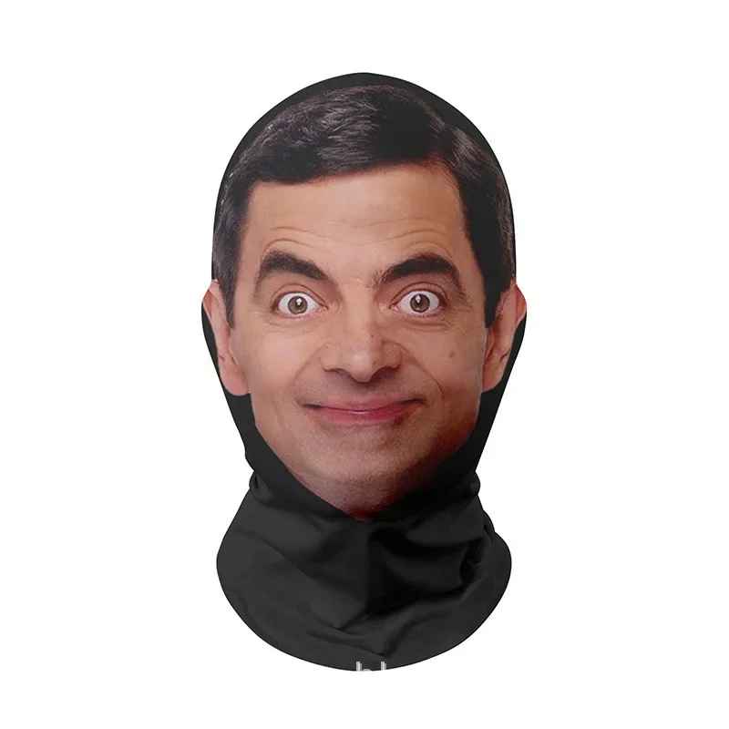 Novelty 3D Graphic Face Balaclava – Funny Celebrity & Pop Culture Printed Full Face Mask, Breathable Windproof Cosplay Neck Gaiter