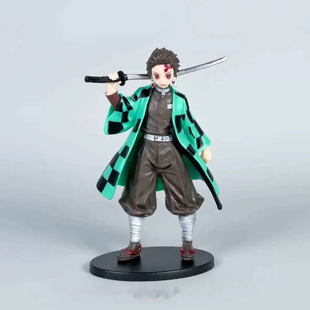 Demon Slayer Action Figure Set – 6-Piece Kimetsu no Yaiba Figurine Collection, Tanjiro, Nezuko, Zenitsu, Inosuke, Giyu, and Shinobu Statues with Bases