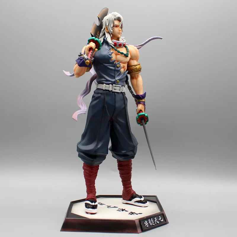 Tengen Uzui Figure - Demon Slayer Entertainment District Arc Statue | Battle-Worn Sound Hashira Collectible | 10" Action Figure