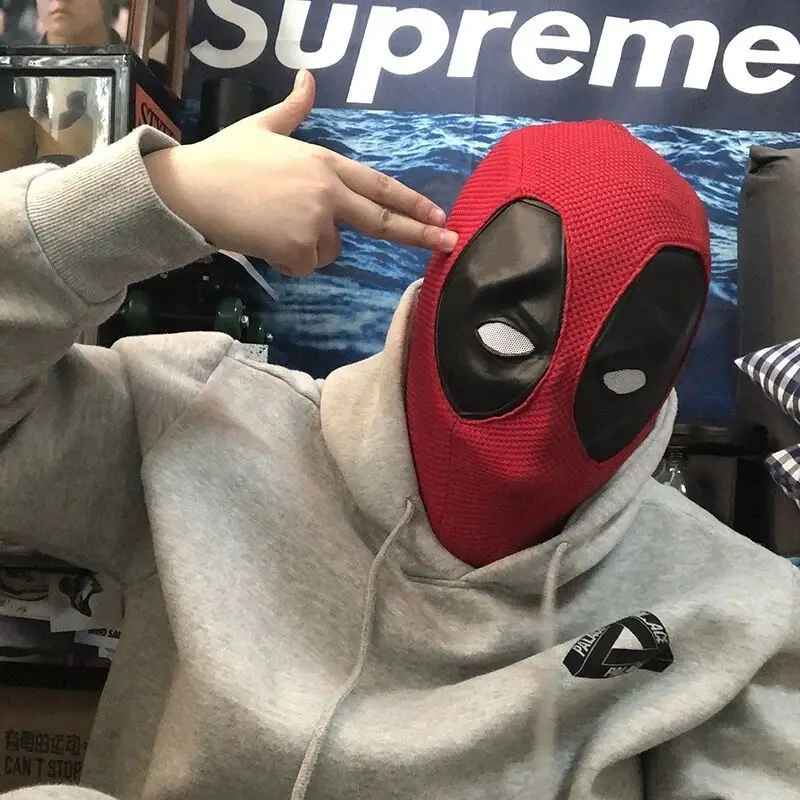 Deadpool Premium Fabric Cosplay Mask – Merc with a Mouth Textured Balaclava Hood, Movie-Accurate Anti-Hero Costume Accessory & Collector Display