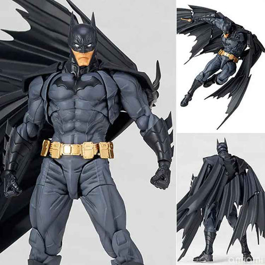 Batman Amazing Yamaguchi Action Figure - Revoltech Style Highly Articulated 6" Figure | DC Comics Dark Knight Collectible with Poseable Cape