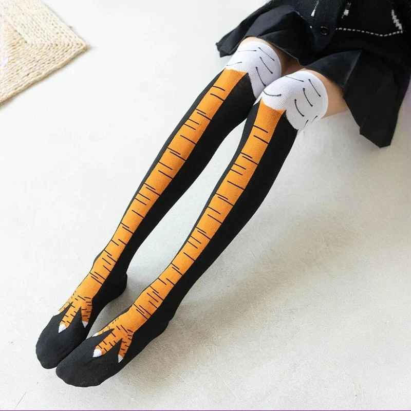 Funny Chicken Leg Socks – Crazy Novelty Animal Feet Crew Socks