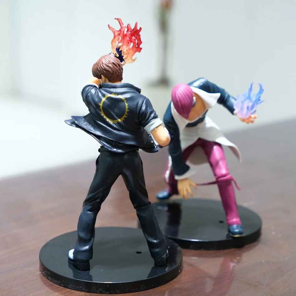 King of Fighters Figure Set | Kyo Kusanagi & Iori Yagami Statue Gaming Collectible KOF Merch | Geekzillaa