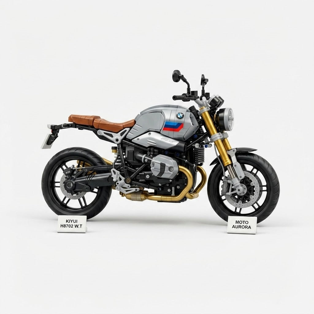 KIYUI Moto Aurora Baw Latte 1:8 Scale 790+ PCS Building Brick Motorcycle Kit | Geekzilla
