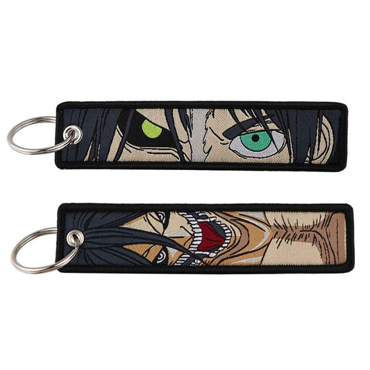 ATTACK ON TITAN EMBROIDERED FLIGHT TAG KEYCHAINS