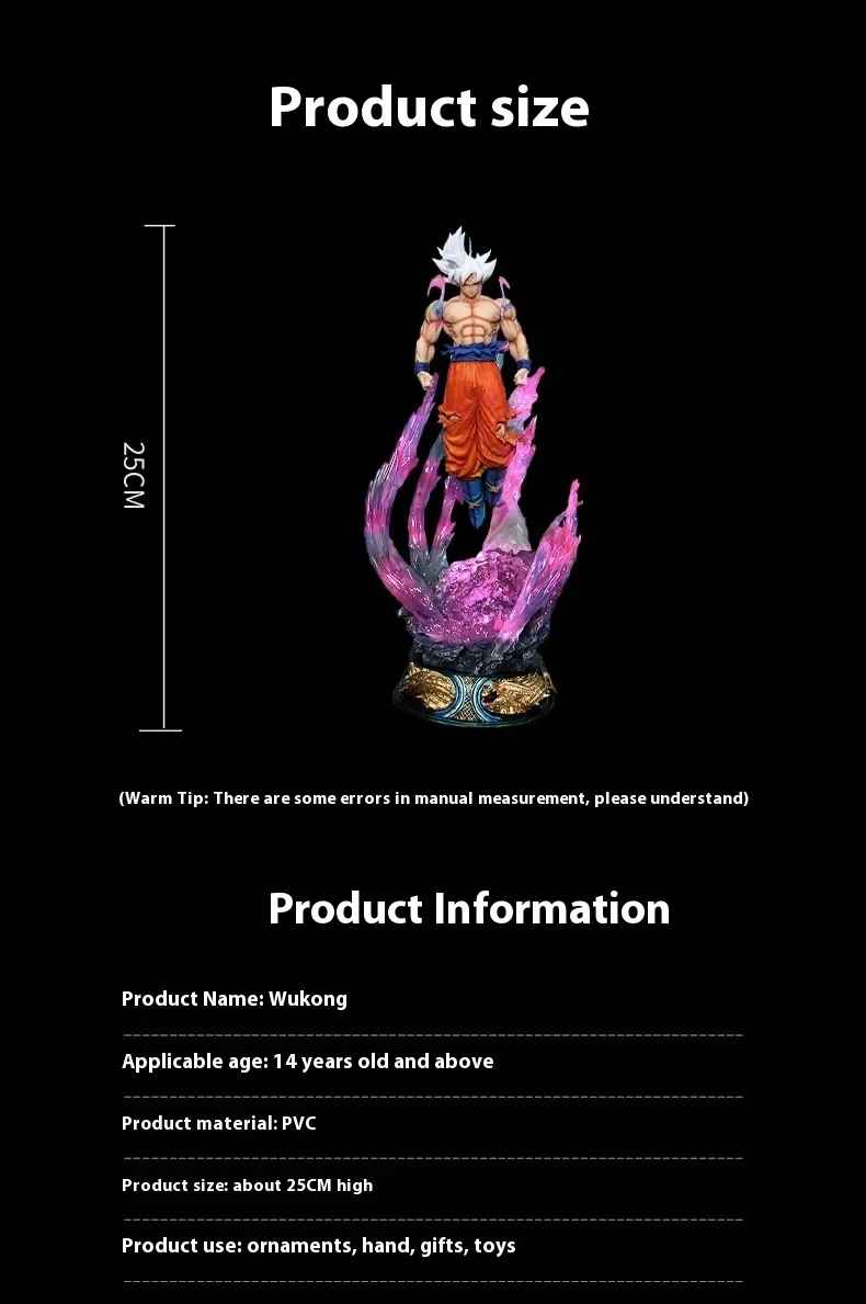 Goku Ultra Instinct Figure | Silver-Haired Saiyan Transformation Statue | Dragon Ball Super Collectible | Geekzillaa