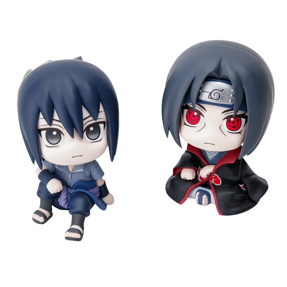 2 Pcs Naruto Anime Figure Kakashi  Itachi Q Version