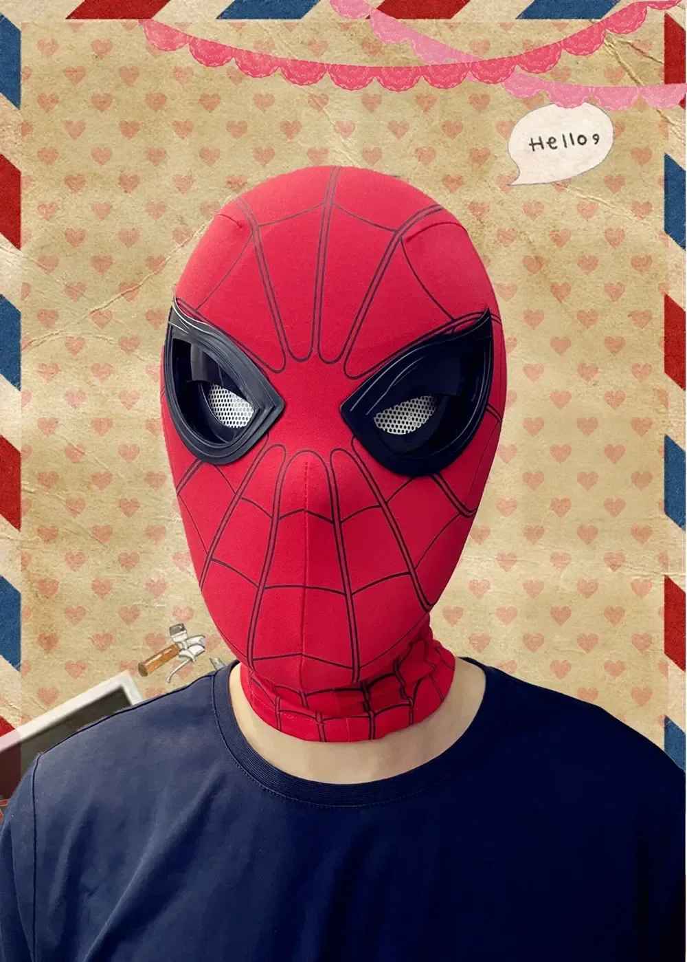 Spider Man Cosplay Head Mask – 1:1 Scale (Life-Size) with Moving Eyes – Electronic & Manual Versions