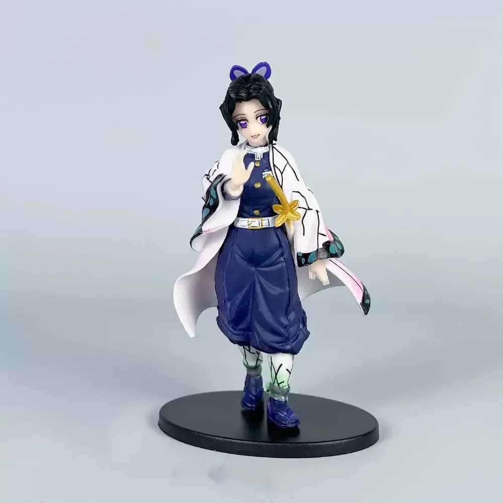 Demon Slayer Action Figure Set – 6-Piece Kimetsu no Yaiba Figurine Collection, Tanjiro, Nezuko, Zenitsu, Inosuke, Giyu, and Shinobu Statues with Bases