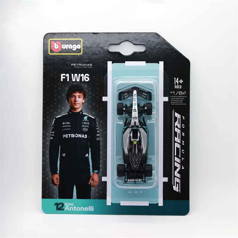 Bburago 1:64 Formula 1 Diecast Model Car - Mercedes W16 & Ferrari SF-25 Collection