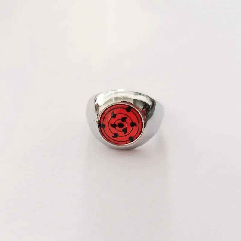 Naruto Akatsuki & Sharingan Ring Collection – Premium Metal Rings with Display Box