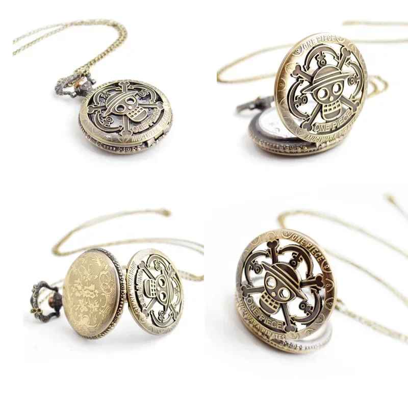One Piece Anime Pocket Watch – Vintage Bronze Fashion Accessory