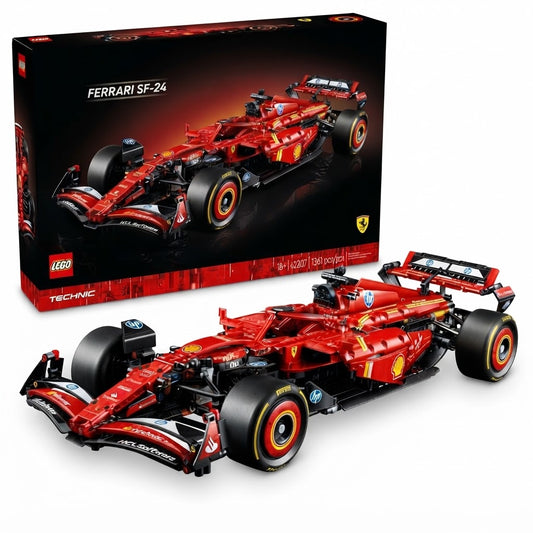 Ferrari SF-24 Building Set – Technic Formula 1 Race Car Model (1361 Pieces)