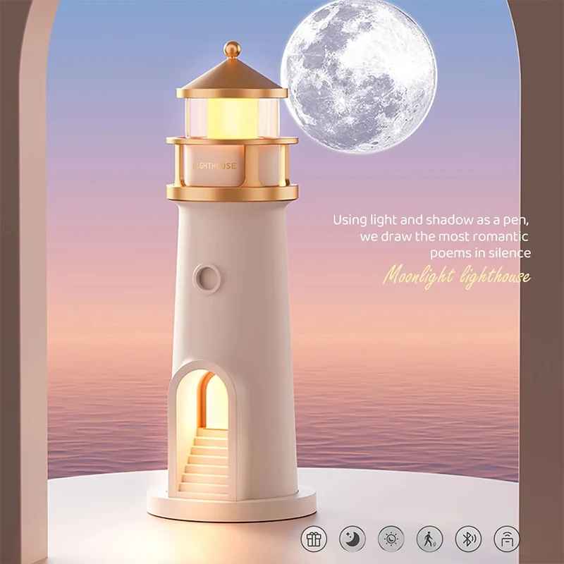 🌙 Moon Projector Lighthouse: Smart Lighting