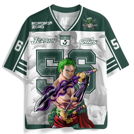 The Pirate Hunter Heavyweight Jersey – Premium Roronoa Zoro Oversized Streetwear -XL | Geekzilla