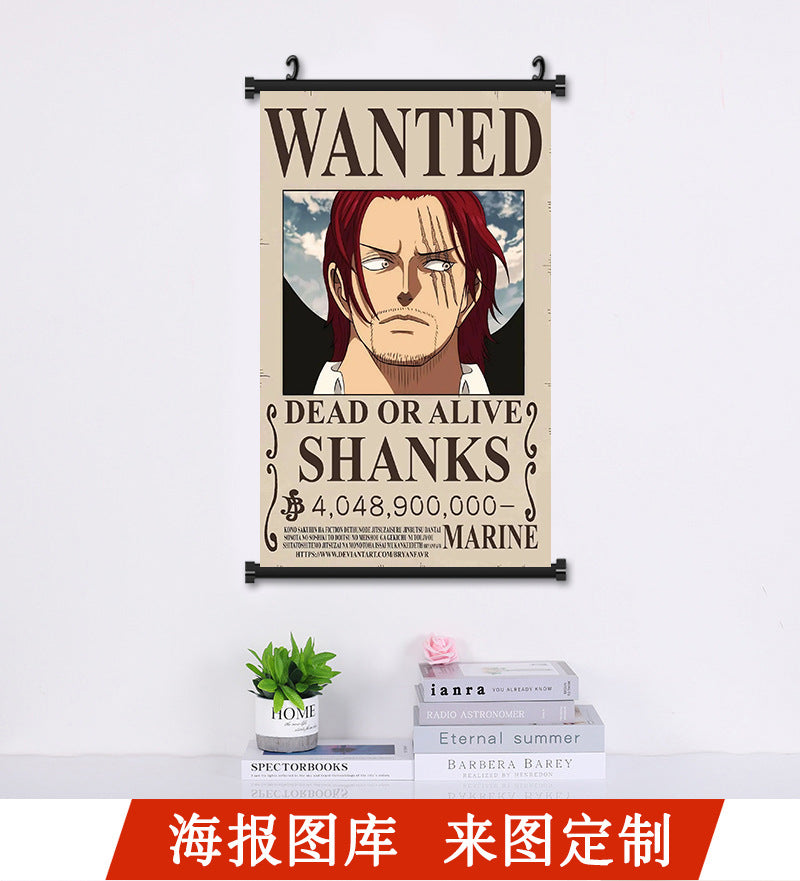 🏴‍☠️ One Piece Wall Scroll Collection – Wanted Posters & Character Art (Multiple Sizes)