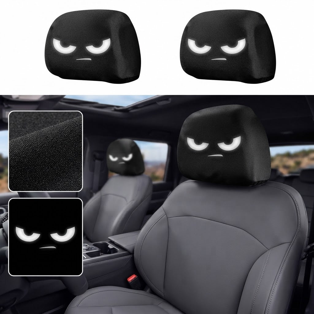 Spooky & Pop Culture Stretchable Car Headrest Cover Protectors - Choose Your Design