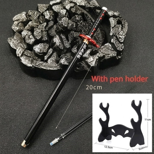 Demon Slayer Nichirin Blade Metal Gel Pen – Premium Anime Sword Stationery Collection