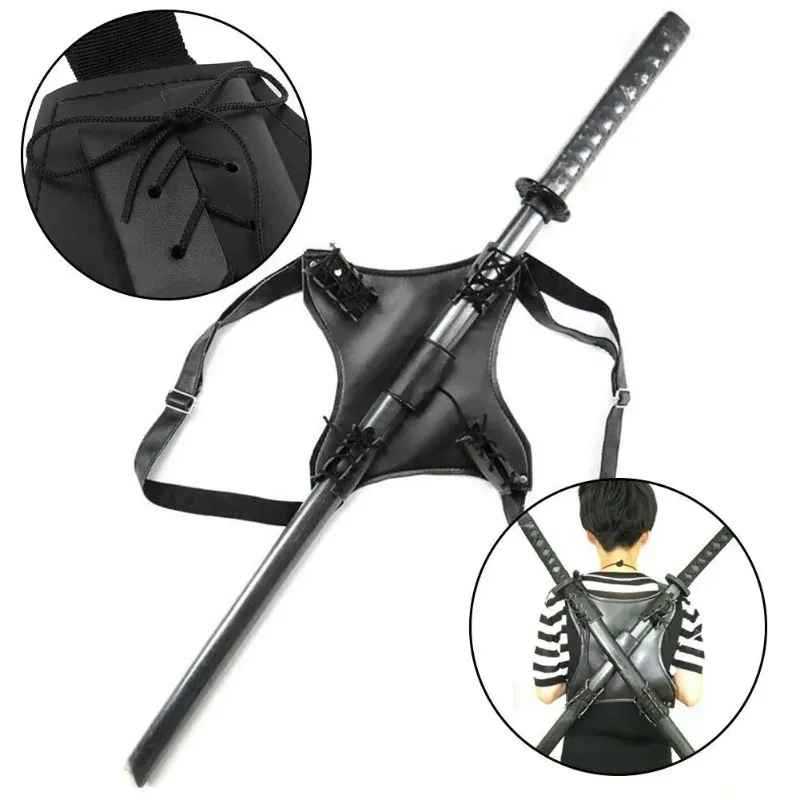 Multi-Sword Back Carrier Harness – Adjustable 5-Slot Katana Scabbard Holder for Cosplay