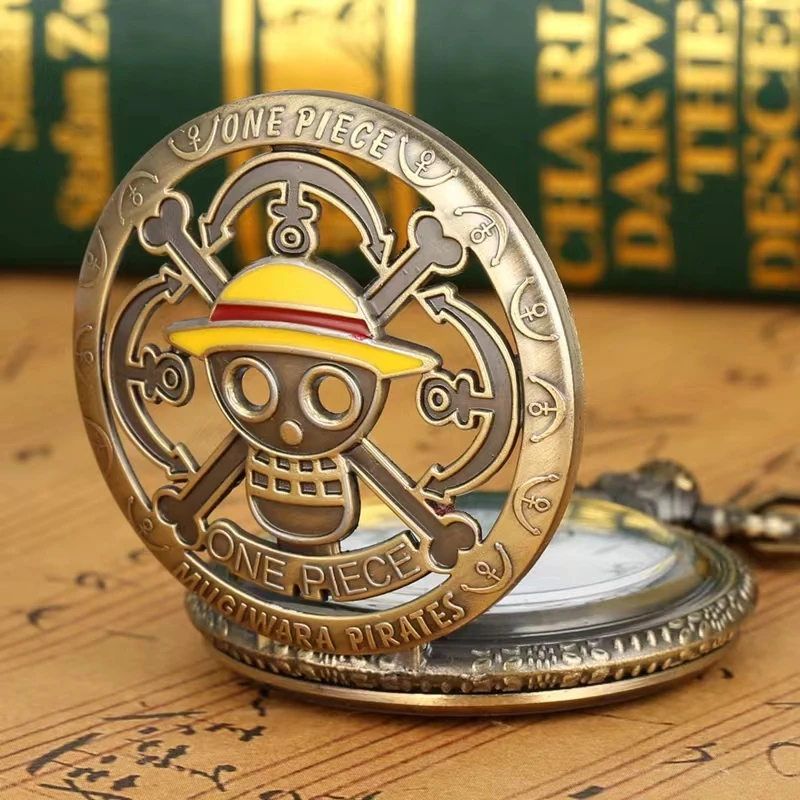 One Piece Anime Pocket Watch – Vintage Bronze Fashion Accessory