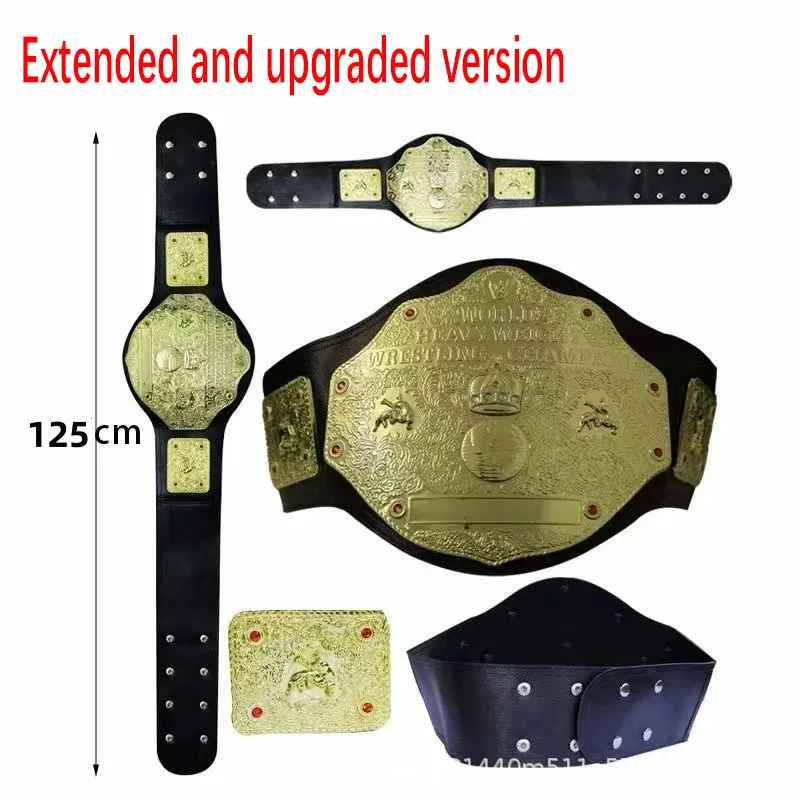 Premium Wrestling Championship Replica Belt – Full Size Gold Title Plate, Commemorative Pro Wrestling Fan Collectible