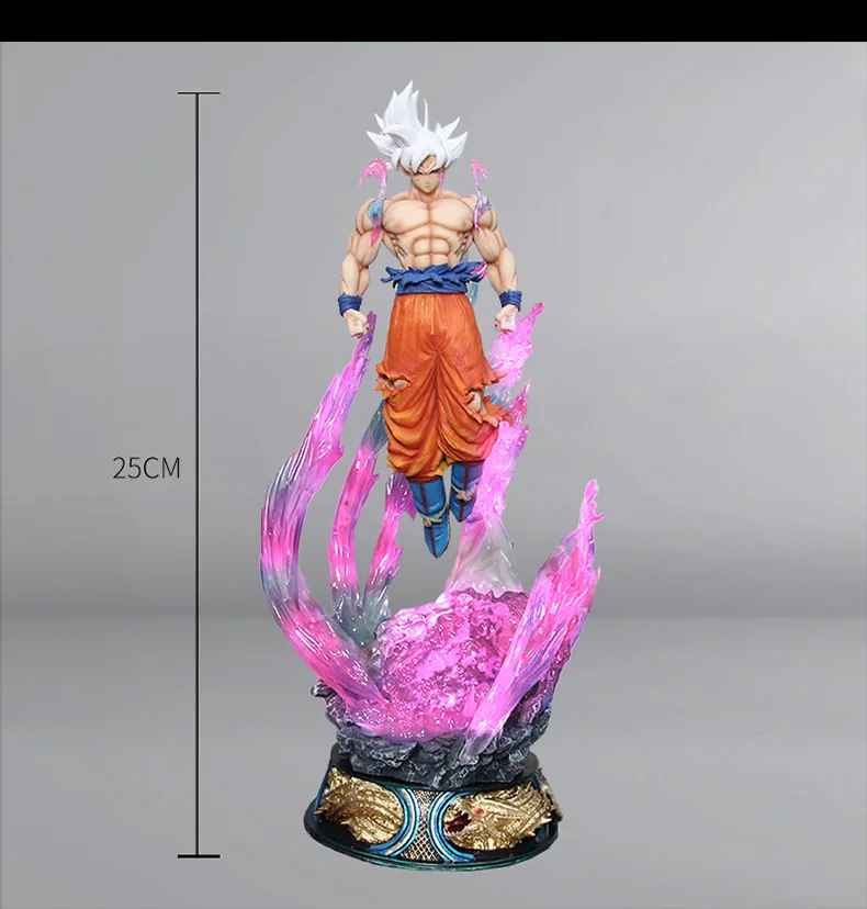 Goku Ultra Instinct Figure | Silver-Haired Saiyan Transformation Statue | Dragon Ball Super Collectible | Geekzillaa
