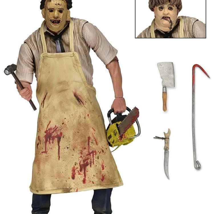 The Texas Chainsaw Massacre Leatherface Action Figure – NECA 40th Anniversary 7-Inch Scale Ultimate Horror Statue, Classic 1974 Slasher Collectible with Accessories