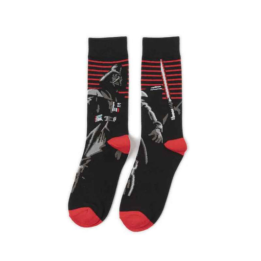 Star Wars Darth Vader  and storm trooper Socks | Lightsaber Black Crew Socks Dark Side Sci-Fi Merch | Geekzillaa