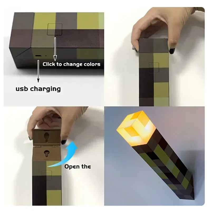 Minecraft 8-Color Pixel Torch
