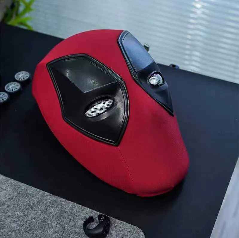Deadpool Premium Cosplay Mask & Hood – Movie-Accurate Full Head Replica Mask with Magnetic Eyes, High-Stretch Fabric Superhero Balaclava
