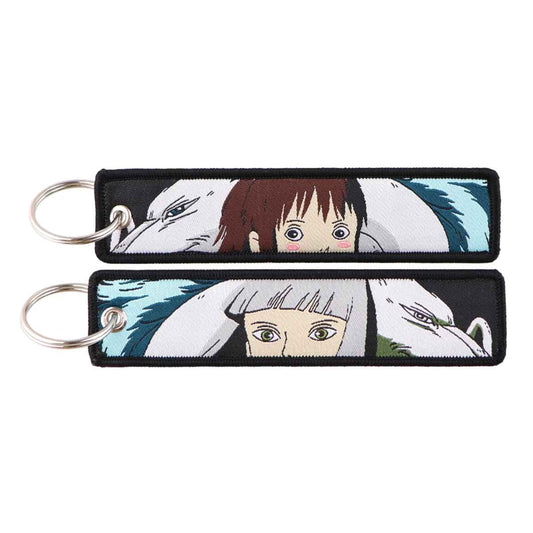 Princess Mononoke "Wolf Girl" Embroidered Keychain