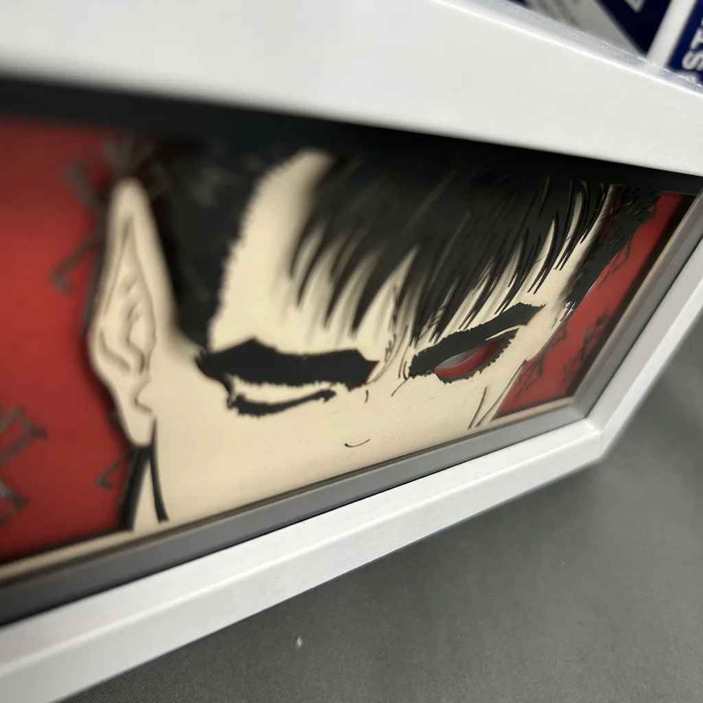 ⚔️ Guts "Black Swordsman" Multi-Layered RGB Light Box