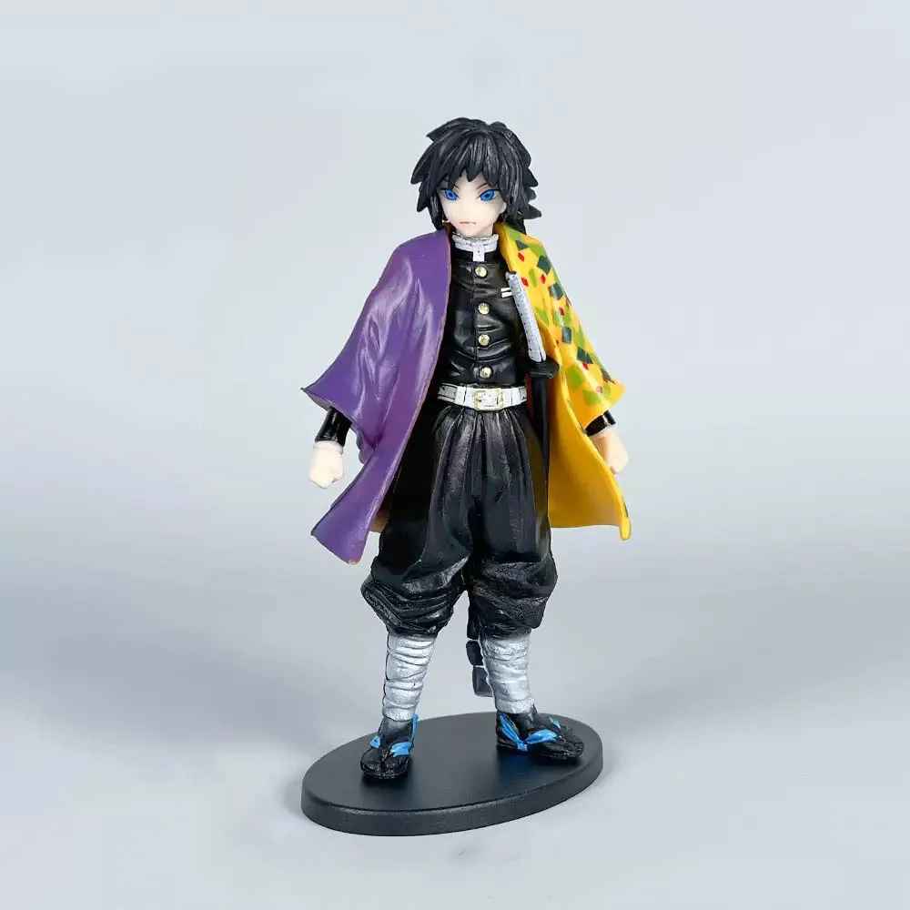 Demon Slayer Action Figure Set – 6-Piece Kimetsu no Yaiba Figurine Collection, Tanjiro, Nezuko, Zenitsu, Inosuke, Giyu, and Shinobu Statues with Bases