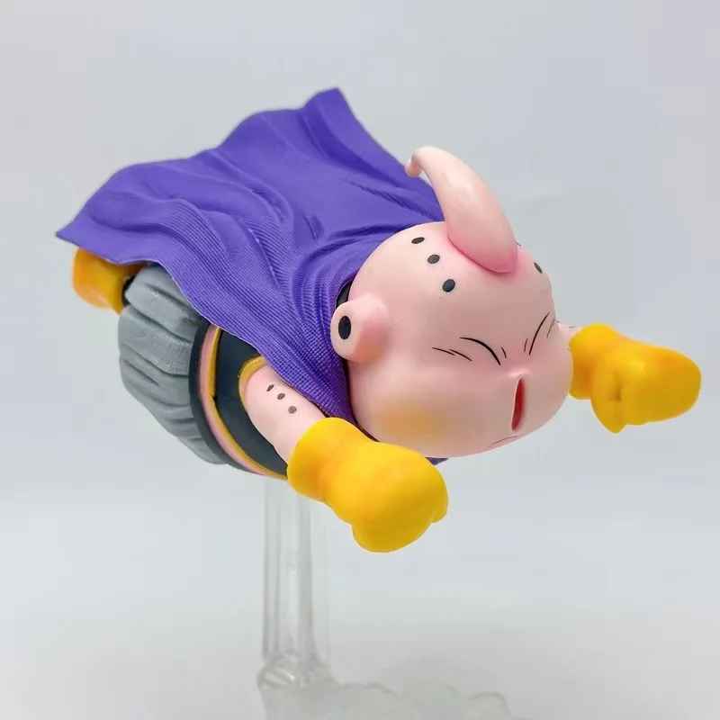Dragon Ball Z Majin Buu Action Figure – Chibi Levitating Flight Pose Statue, Innocent Fat Buu Premium Anime Collectible Figurine with Display Stand