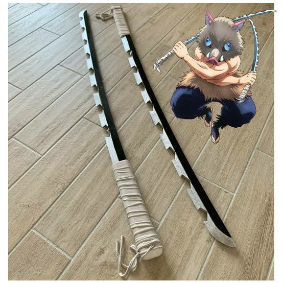 Inosuke Hashibira Dual Swords Metallic Replica Set – Demon Slayer High-Quality Katana | Geekzilla