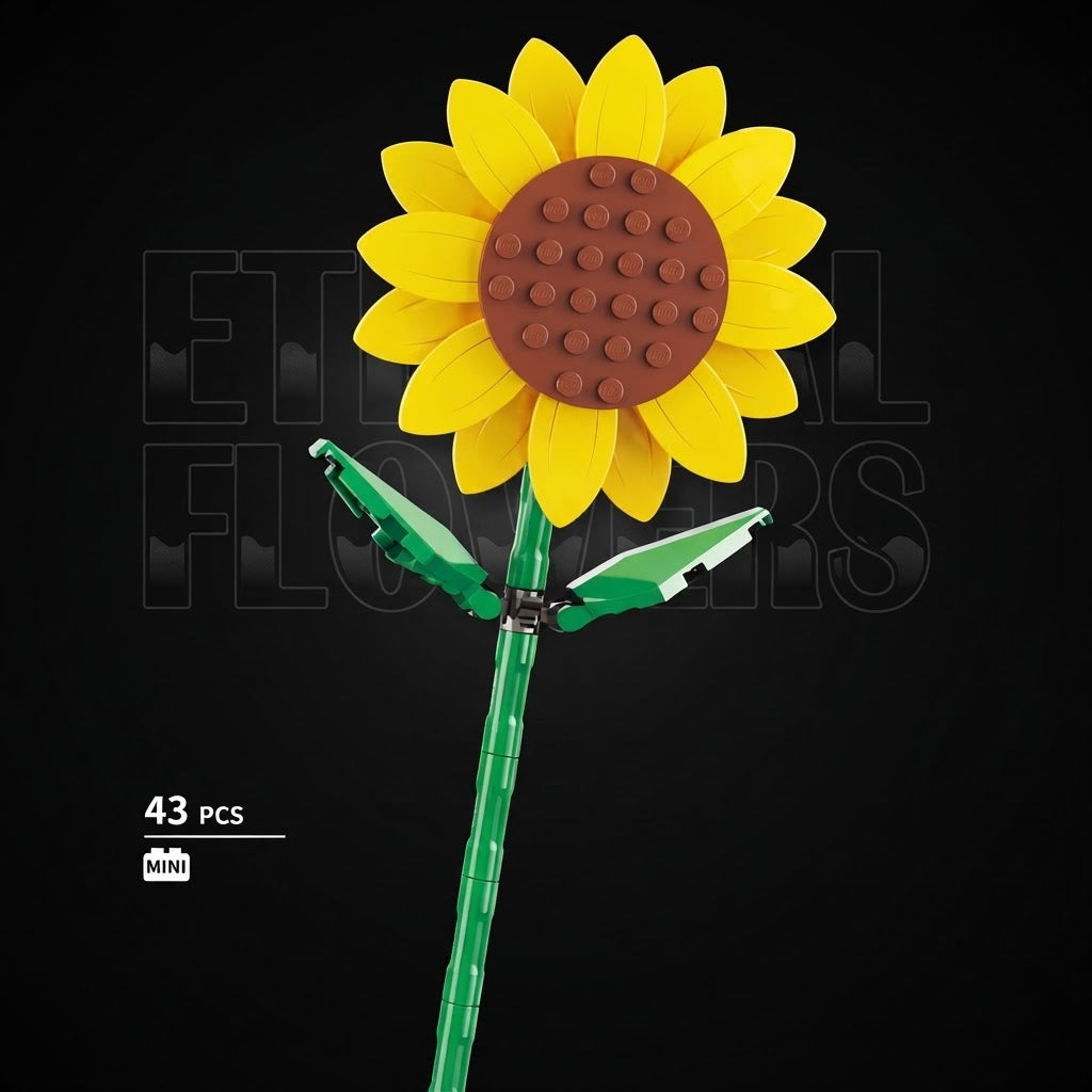 Botanical Flower Building Blocks Set – DIY Brick Plant Variants (Lily, Daisy, Tulip, Sunflower)