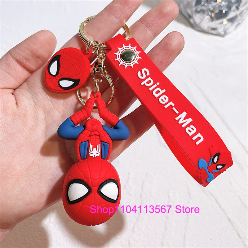 Classic Spider-Man 3D Keychains – Premium Marvel Superhero Keyring with Wrist Strap