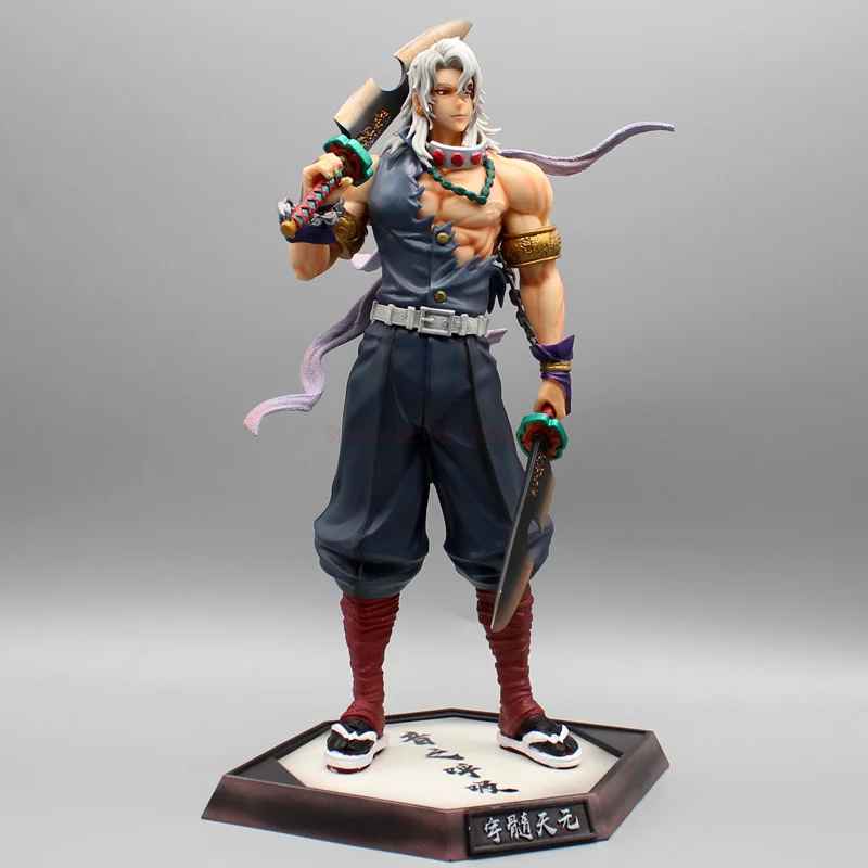 Tengen Uzui Figure - Demon Slayer Entertainment District Arc Statue | Battle-Worn Sound Hashira Collectible | 10" Action Figure