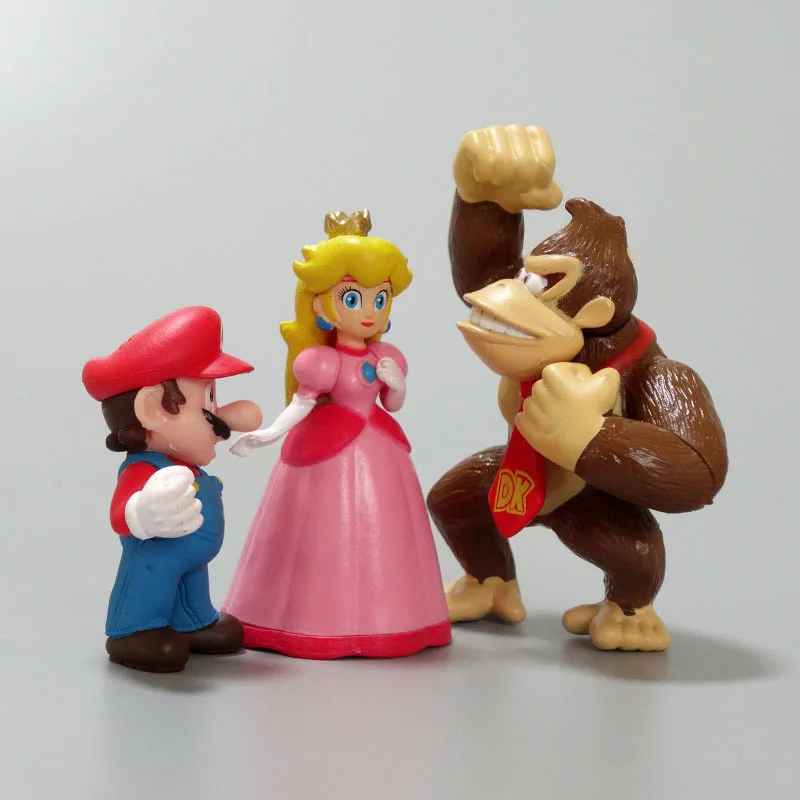 Mario, Luigi, Peach & Yoshi Collectible Toy Set (6 Pcs)