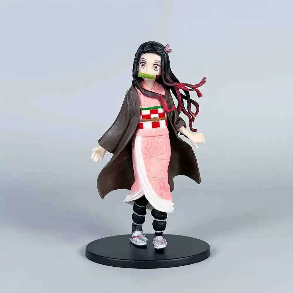 Demon Slayer Action Figure Set – 6-Piece Kimetsu no Yaiba Figurine Collection, Tanjiro, Nezuko, Zenitsu, Inosuke, Giyu, and Shinobu Statues with Bases