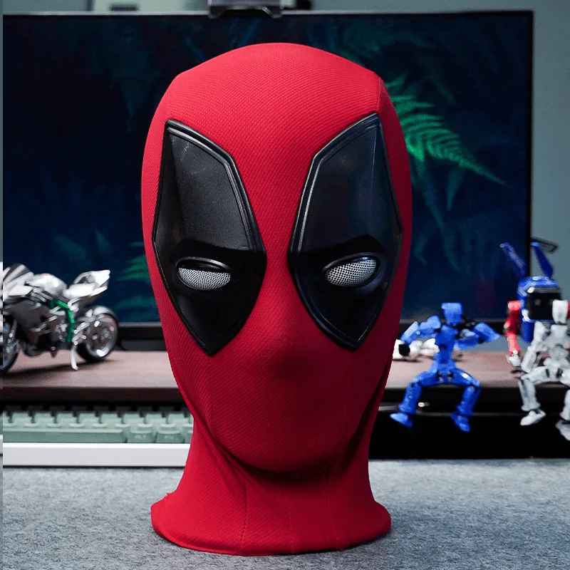 Deadpool Premium Cosplay Mask & Hood – Movie-Accurate Full Head Replica Mask with Magnetic Eyes, High-Stretch Fabric Superhero Balaclava