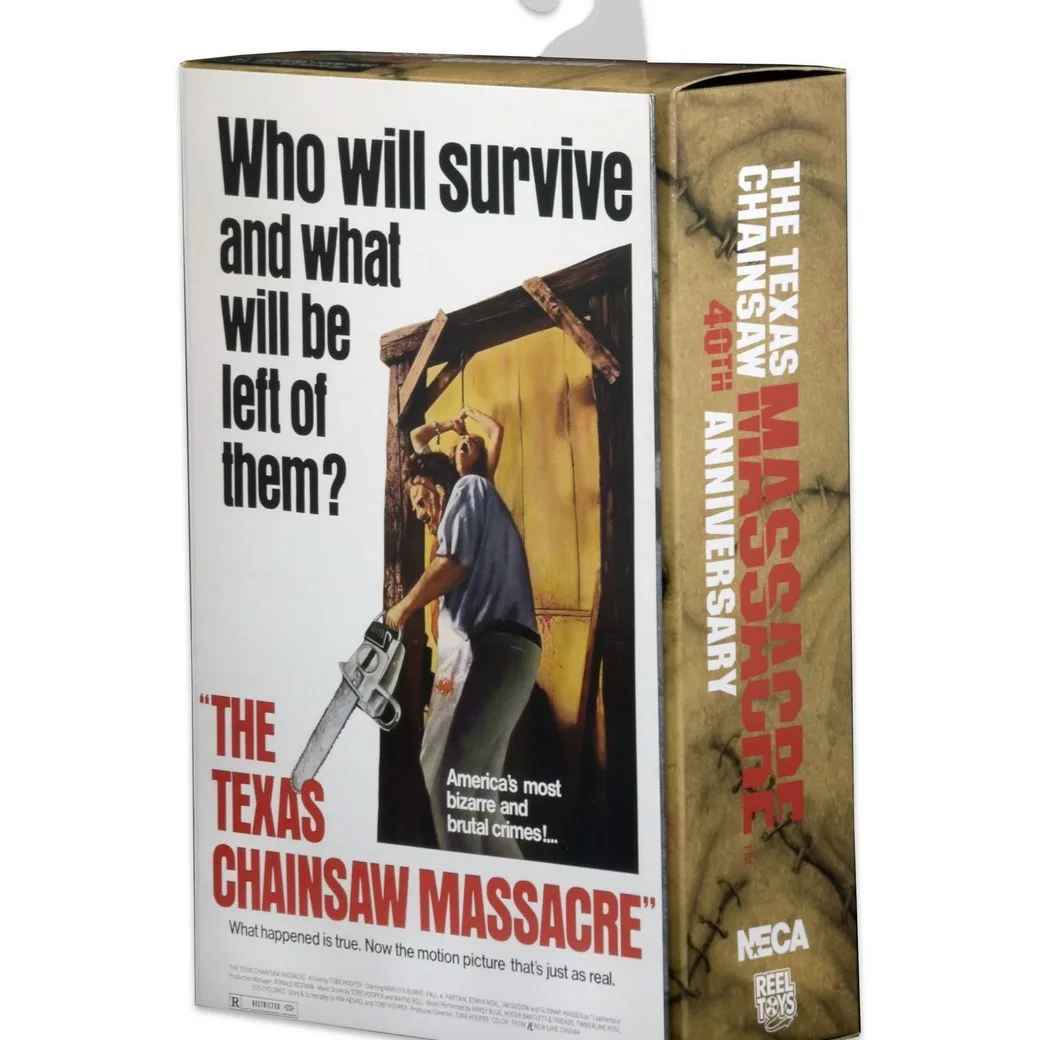 The Texas Chainsaw Massacre Leatherface Action Figure – NECA 40th Anniversary 7-Inch Scale Ultimate Horror Statue, Classic 1974 Slasher Collectible with Accessories