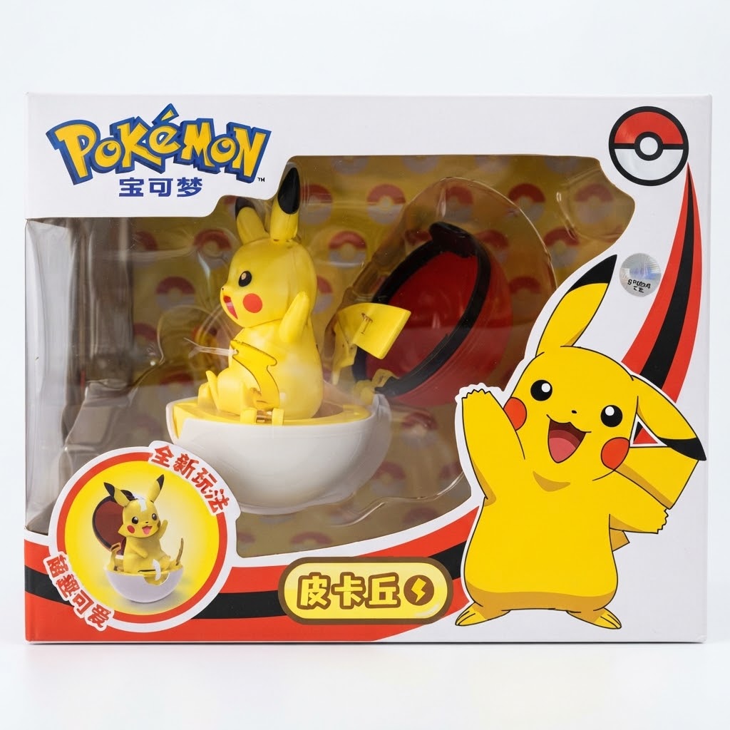 OFFICIAL Pokémon Poké Ball Transforming Action Figure Toy - Choose Your Character