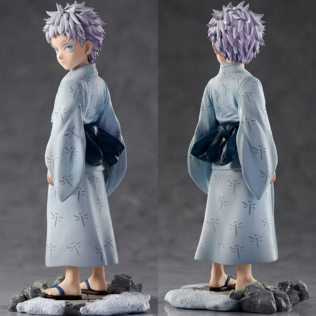 Jujutsu Kaisen Satoru Gojo Kid Ver. Anime Figure - Yukata Kimono Statue with Snow Rock Base