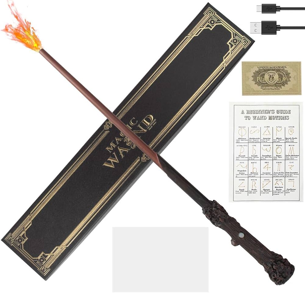 Incendio Fire-Shooting Wizarding Wand – Premium Electronic Cosplay Replica | Geekzilla