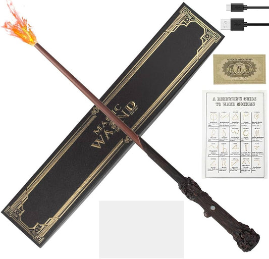 Incendio Fire-Shooting Wizarding Wand – Premium Electronic Cosplay Replica | Geekzilla