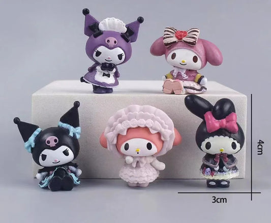 SANRIO "MY MELODY & KUROMI" MINI COLLECTIBLE FIGURES (SET OF 5)