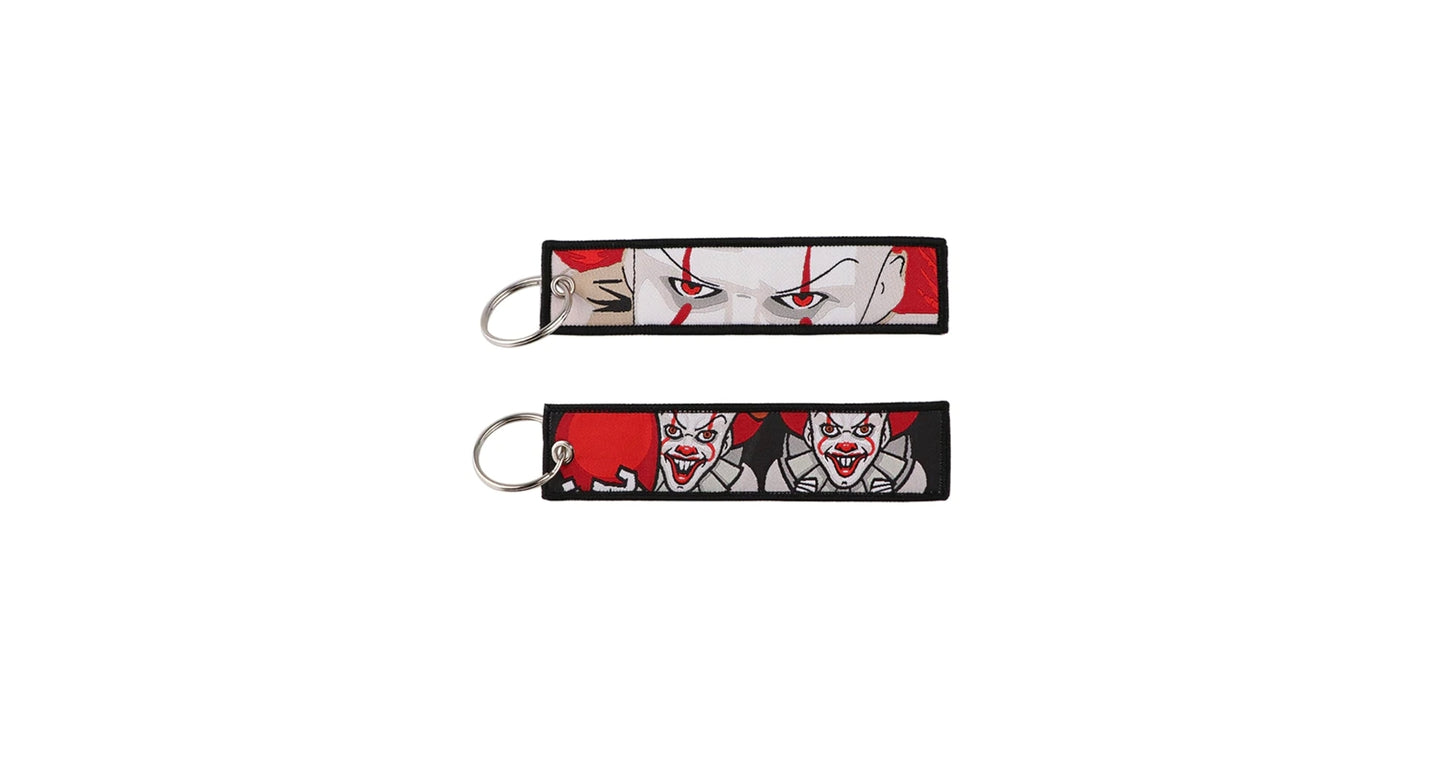 IT PENNYWISE EMBROIDERED CLOTH KEYCHAINS